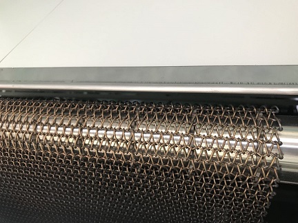 關西耐高溫網帶經過熱處理工作后的樣子